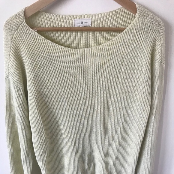 Lou & Grey light lime green knit sweater - Picture 1 of 2